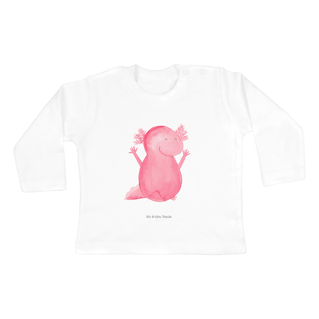 Baby Longsleeve Axolotl Hurra Mädchen, Jungen, Baby, Langarm, Bio, Kleidung, Axolotl, Molch, Axolot, Schwanzlurch, Lurch, Lurche, fröhlich, Spaß, Freude, Motivation, Zufriedenheit