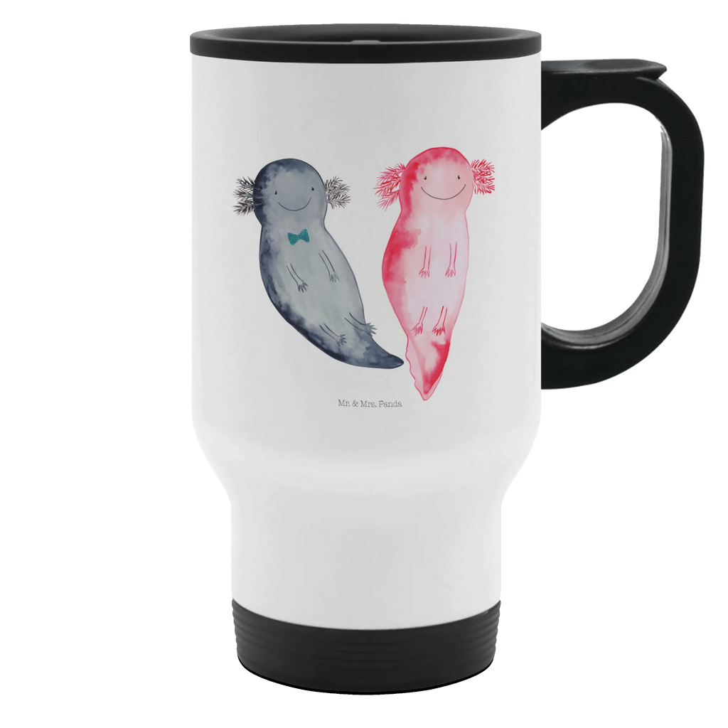 Thermobecher Axolotl Axel+Lotte Thermobecher, To Go Becher, Thermotasse, Kaffeebecher, Isolierbecher, Thermobecher To Go, Warmhaltetasse, Edelstahlbecher, Reisebecher, Tasse mit Deckel, Thermobecher für 400 ml, Kaffeetasse zum Mitnehmen, Tasse zum Mitnehmen, Spülmaschinenfest, Axolotl, Molch, Axolot, Schwanzlurch, Lurch, Lurche, Liebe, große Liebe, Liebesbeweis, Freund, Verlobter, Ehemann, Jahrestag, Valentinstag