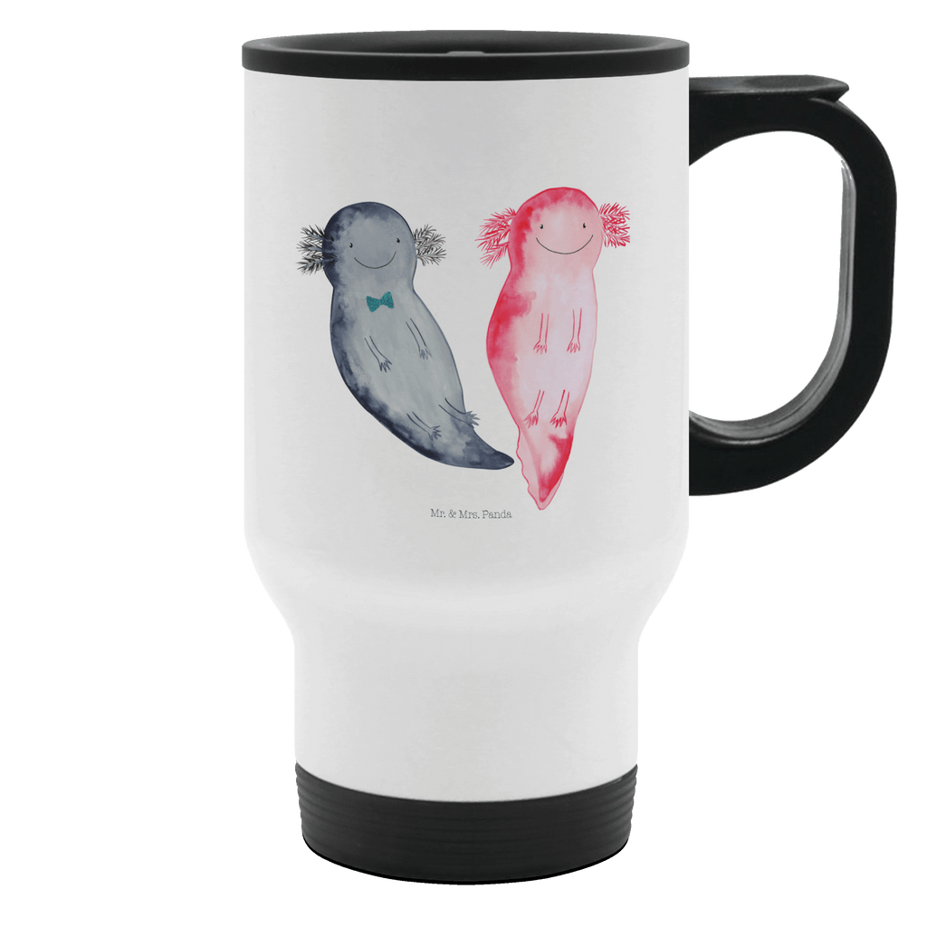 Thermobecher Axolotl Axel+Lotte Thermobecher, To Go Becher, Thermotasse, Kaffeebecher, Isolierbecher, Thermobecher To Go, Warmhaltetasse, Edelstahlbecher, Reisebecher, Tasse mit Deckel, Thermobecher für 400 ml, Kaffeetasse zum Mitnehmen, Tasse zum Mitnehmen, Spülmaschinenfest, Axolotl, Molch, Axolot, Schwanzlurch, Lurch, Lurche, Liebe, große Liebe, Liebesbeweis, Freund, Verlobter, Ehemann, Jahrestag, Valentinstag