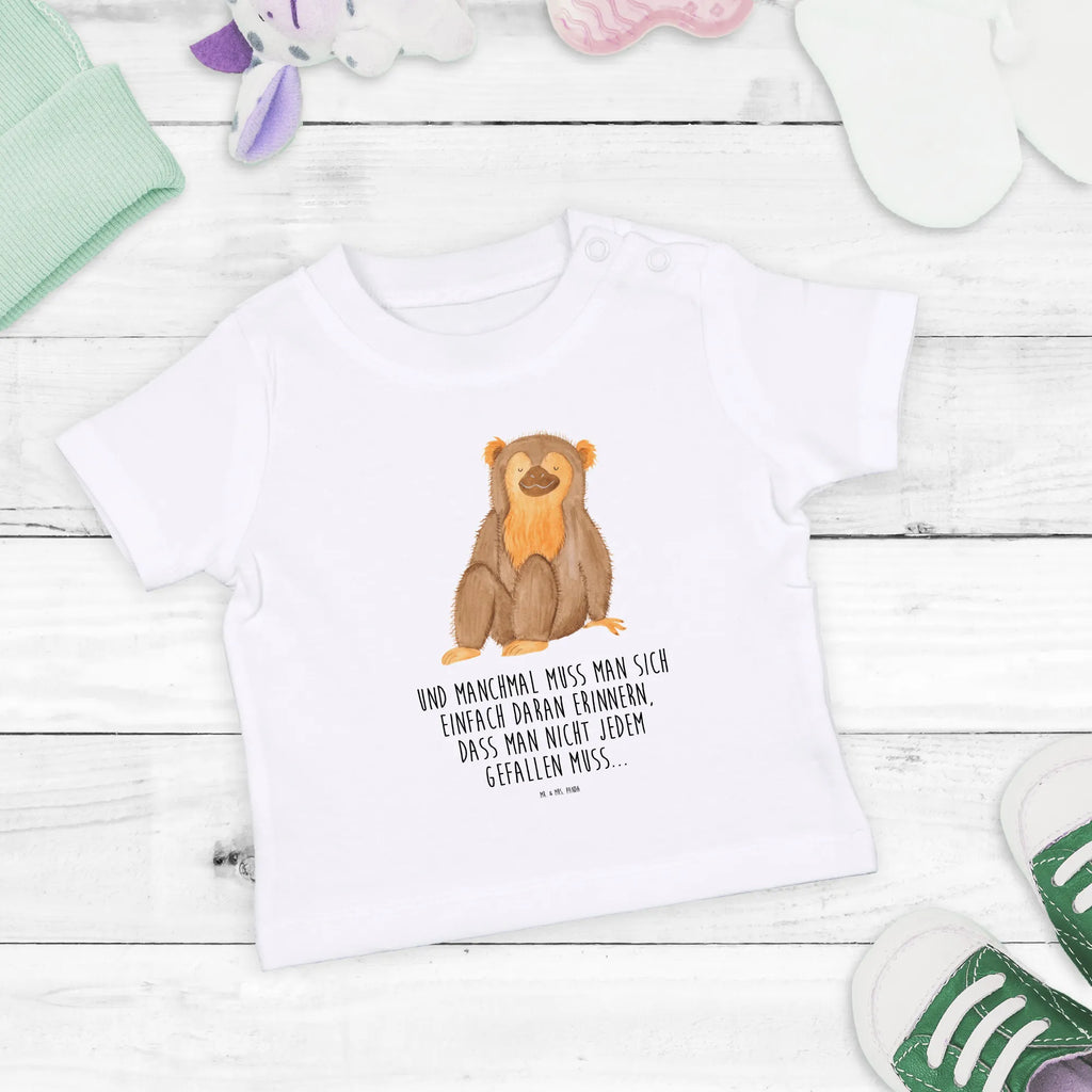 Organic Baby Shirt Affe Baby T-Shirt, Jungen Baby T-Shirt, Mädchen Baby T-Shirt, Shirt, Afrika, Wildtiere, Affe, Äffchen, Affen, Selbstliebe, Respekt, Motivation, Selbstachtung, Liebe, Selbstbewusstsein, Selfcare