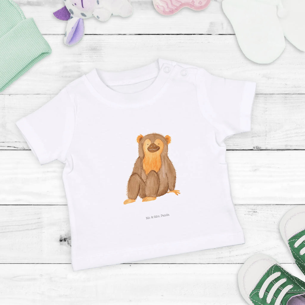 Organic Baby Shirt Affe Baby T-Shirt, Jungen Baby T-Shirt, Mädchen Baby T-Shirt, Shirt, Afrika, Wildtiere, Affe, Äffchen, Affen, Selbstliebe, Respekt, Motivation, Selbstachtung, Liebe, Selbstbewusstsein, Selfcare