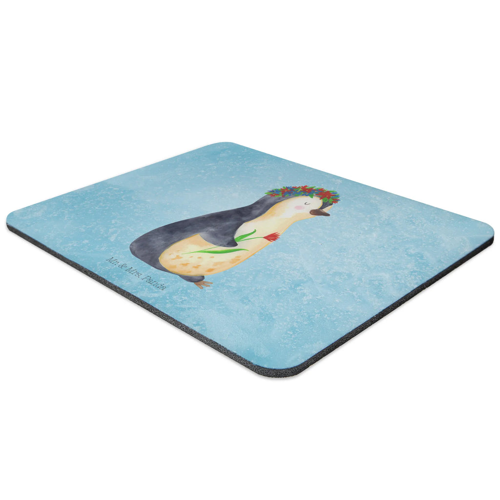 Mauspad Pinguin Blumenkranz Mousepad, Computer zubehör, Büroausstattung, PC Zubehör, Arbeitszimmer, Mauspad, Einzigartiges Mauspad, Designer Mauspad, Mausunterlage, Mauspad Büro, Pinguin, Pinguine, Blumenkranz, Universum, Leben, Wünsche, Ziele, Lebensziele, Motivation, Lebenslust, Liebeskummer, Geschenkidee