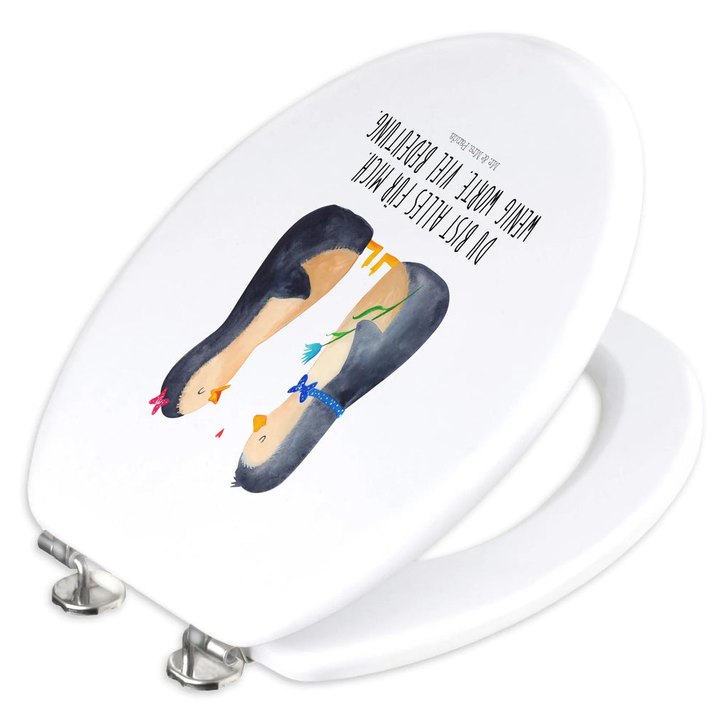 Motiv WC Sitz Pinguin Pärchen Klobrille, Klodeckel, Toilettendeckel, WC-Sitz, Toilette, Pinguin, Pinguine, Liebe, Liebespaar, Liebesbeweis, Liebesgeschenk, Verlobung, Jahrestag, Hochzeitstag, Hochzeit, Hochzeitsgeschenk, große Liebe, Traumpaar