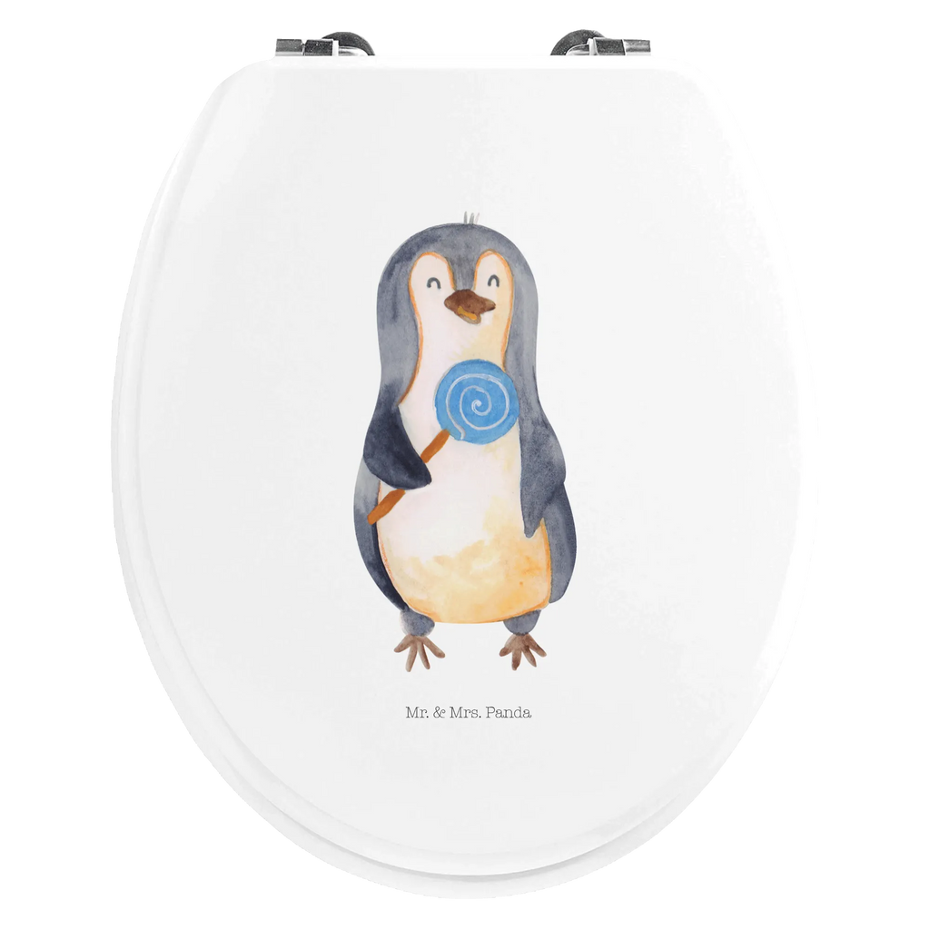 Motiv WC Sitz Pinguin Lolli Klobrille, Klodeckel, Toilettendeckel, WC-Sitz, Toilette, Pinguin, Pinguine, Lolli, Süßigkeiten, Blödsinn, Spruch, Rebell, Gauner, Ganove, Rabauke