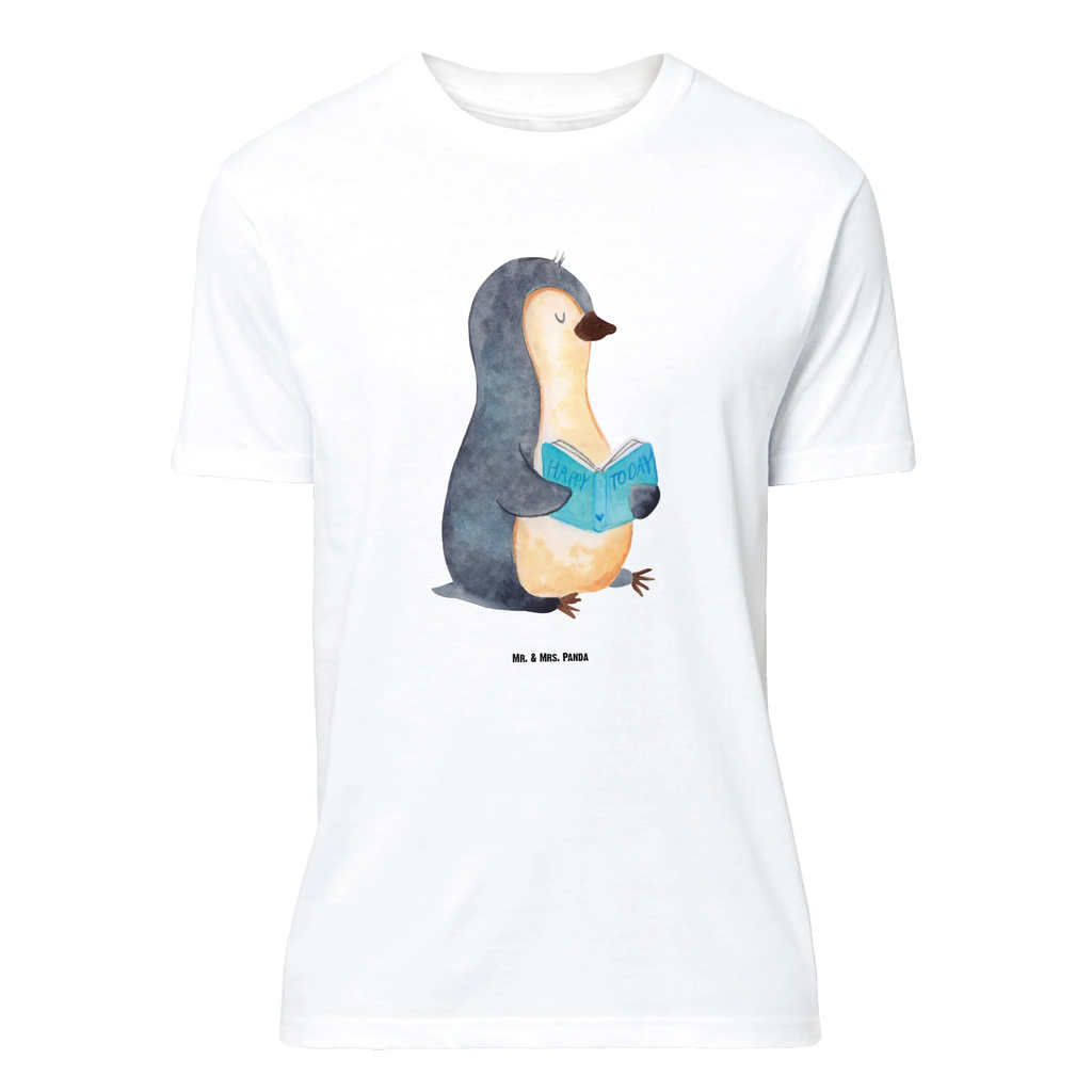 T-Shirt Standard Pinguin Buch T-Shirt, Shirt, Tshirt, Lustiges T-Shirt, T-Shirt mit Spruch, Party, Junggesellenabschied, Jubiläum, Geburstag, Herrn, Damen, Männer, Frauen, Schlafshirt, Nachthemd, Sprüche, Pinguin, Pinguine, Buch, Lesen, Bücherwurm, Nichtstun, Faulenzen, Ferien, Urlaub, Freizeit