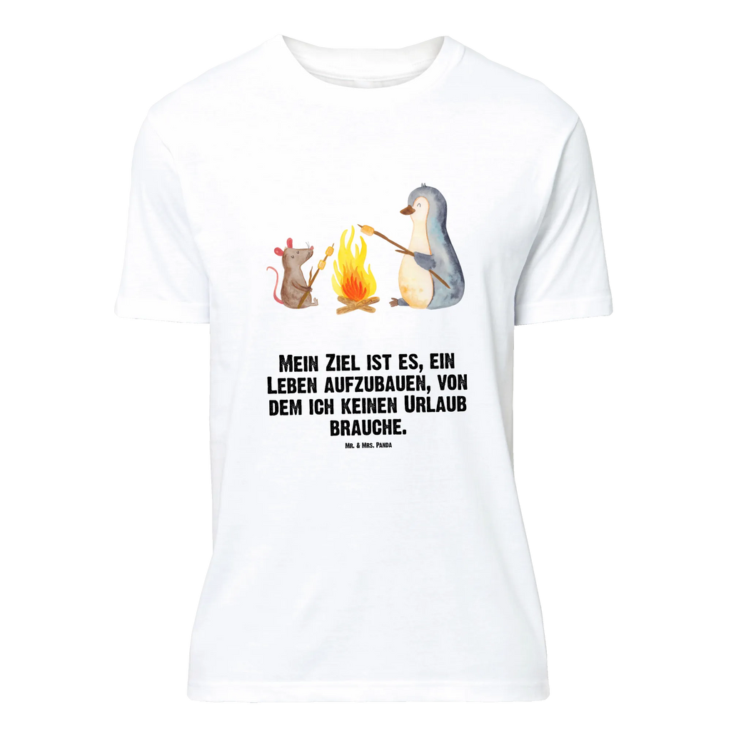 T-Shirt Standard Pinguin Lagerfeuer T-Shirt, Shirt, Tshirt, Lustiges T-Shirt, T-Shirt mit Spruch, Party, Junggesellenabschied, Jubiläum, Geburstag, Herrn, Damen, Männer, Frauen, Schlafshirt, Nachthemd, Sprüche, Pinguin, Maus, Pinguine, Lagerfeuer, Leben, Arbeit, Job, Motivation, Büro, Büroalltag, Lebensspruch, Lebensmotivation, Neustart, Liebe, grillen, Feuer, Marshmallows