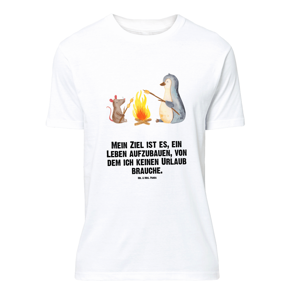 T-Shirt Standard Pinguin Lagerfeuer T-Shirt, Shirt, Tshirt, Lustiges T-Shirt, T-Shirt mit Spruch, Party, Junggesellenabschied, Jubiläum, Geburstag, Herrn, Damen, Männer, Frauen, Schlafshirt, Nachthemd, Sprüche, Pinguin, Maus, Pinguine, Lagerfeuer, Leben, Arbeit, Job, Motivation, Büro, Büroalltag, Lebensspruch, Lebensmotivation, Neustart, Liebe, grillen, Feuer, Marshmallows