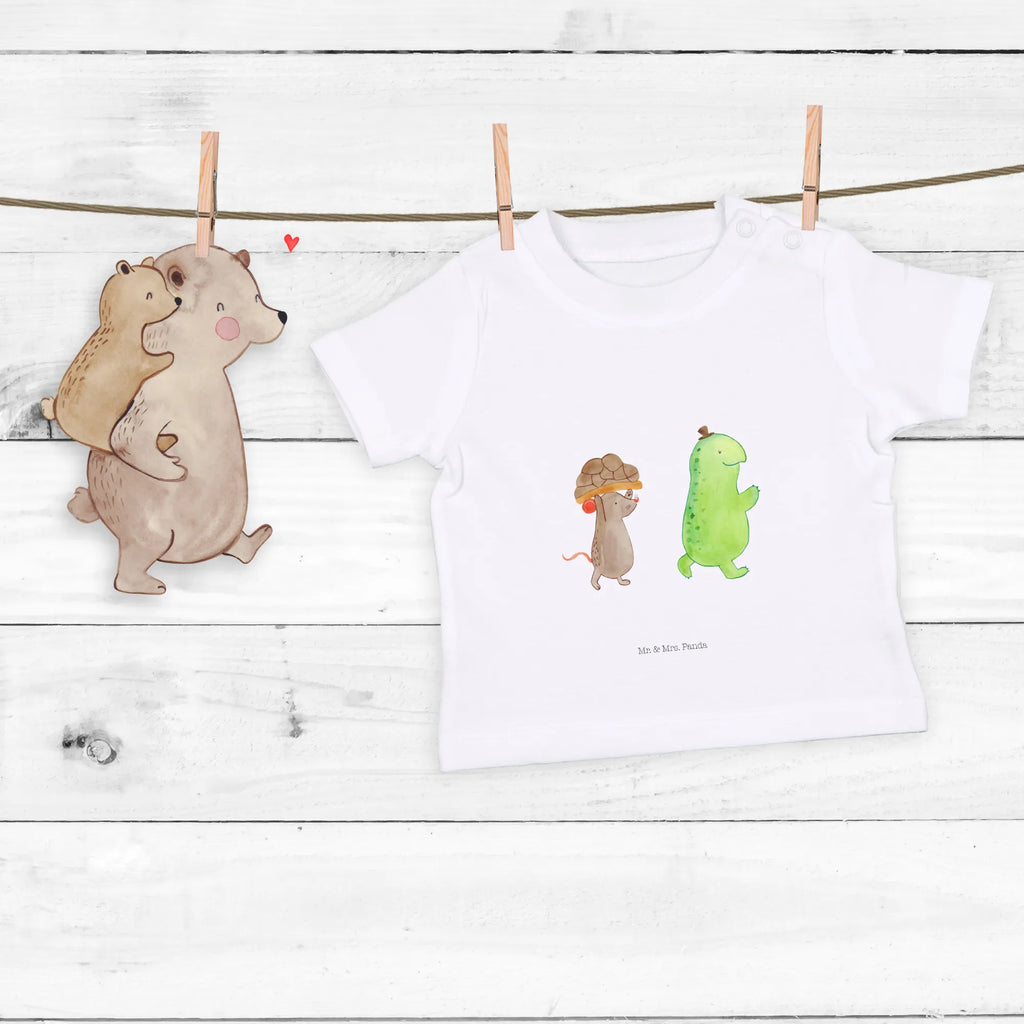 Organic Baby Shirt Schildkröte Maus Baby T-Shirt, Jungen Baby T-Shirt, Mädchen Baby T-Shirt, Shirt, Schildkröte, Maus, Freunde, Freundinnen, beste Freunde, beste Freundinnen