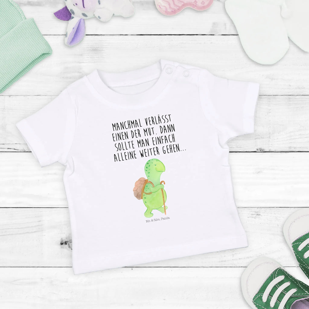 Organic Baby Shirt Schildkröte Wanderer Baby T-Shirt, Jungen Baby T-Shirt, Mädchen Baby T-Shirt, Shirt, Schildkröte, Schildkröten, Motivation, Motivationsspruch, Motivationssprüche, Neuanfang