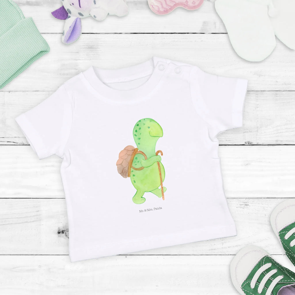 Organic Baby Shirt Schildkröte Wanderer Baby T-Shirt, Jungen Baby T-Shirt, Mädchen Baby T-Shirt, Shirt, Schildkröte, Schildkröten, Motivation, Motivationsspruch, Motivationssprüche, Neuanfang