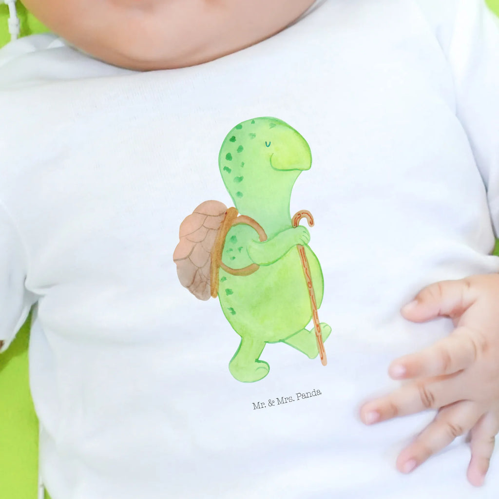 Organic Baby Shirt Schildkröte Wanderer Baby T-Shirt, Jungen Baby T-Shirt, Mädchen Baby T-Shirt, Shirt, Schildkröte, Schildkröten, Motivation, Motivationsspruch, Motivationssprüche, Neuanfang