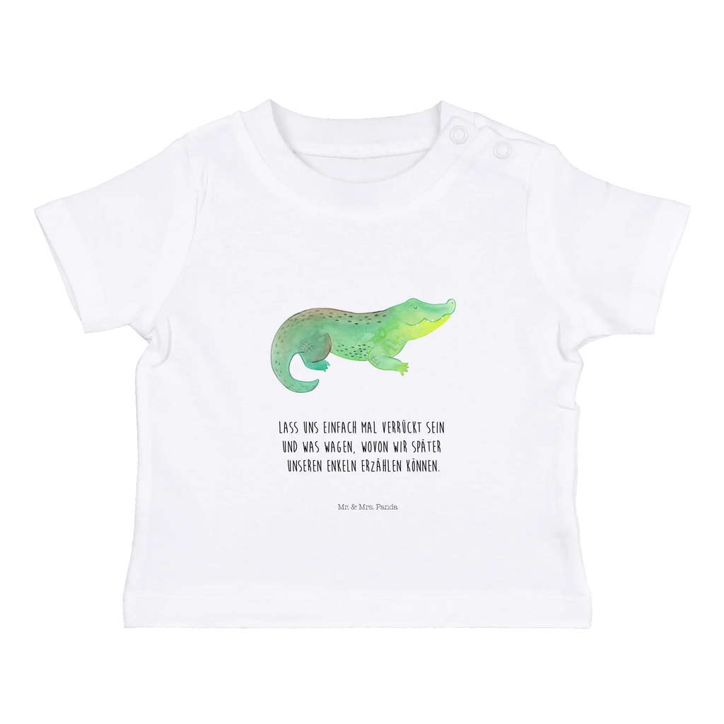 Organic Baby Shirt Krokodil Baby T-Shirt, Jungen Baby T-Shirt, Mädchen Baby T-Shirt, Shirt, Meerestiere, Meer, Urlaub, Krokodil, Krokodile, verrückt sein, spontan sein, Abenteuerlust, Reiselust, Freundin, beste Freundin, Lieblingsmensch