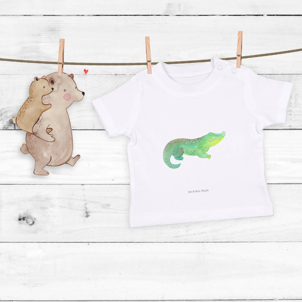 Organic Baby Shirt Krokodil Baby T-Shirt, Jungen Baby T-Shirt, Mädchen Baby T-Shirt, Shirt, Meerestiere, Meer, Urlaub, Krokodil, Krokodile, verrückt sein, spontan sein, Abenteuerlust, Reiselust, Freundin, beste Freundin, Lieblingsmensch