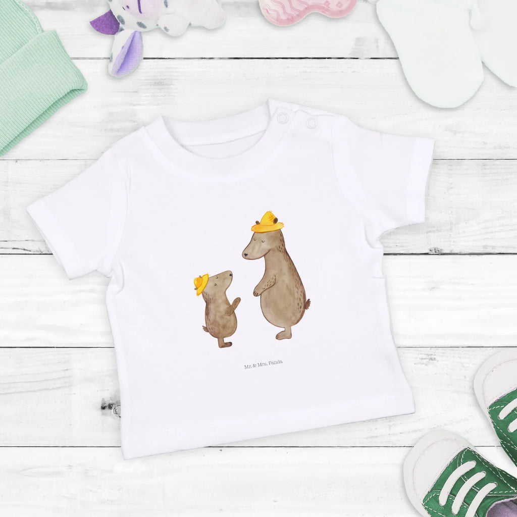 Organic Baby Shirt Bären mit Hut Baby T-Shirt, Jungen Baby T-Shirt, Mädchen Baby T-Shirt, Shirt, Familie, Vatertag, Muttertag, Bruder, Schwester, Mama, Papa, Oma, Opa, Bär, Bären, Vater, Papi, Paps, Dad, Daddy, Lieblingsmensch, Sohn, Söhne, Kind, Kinder, Vater-Sohn, Family, Vorbild