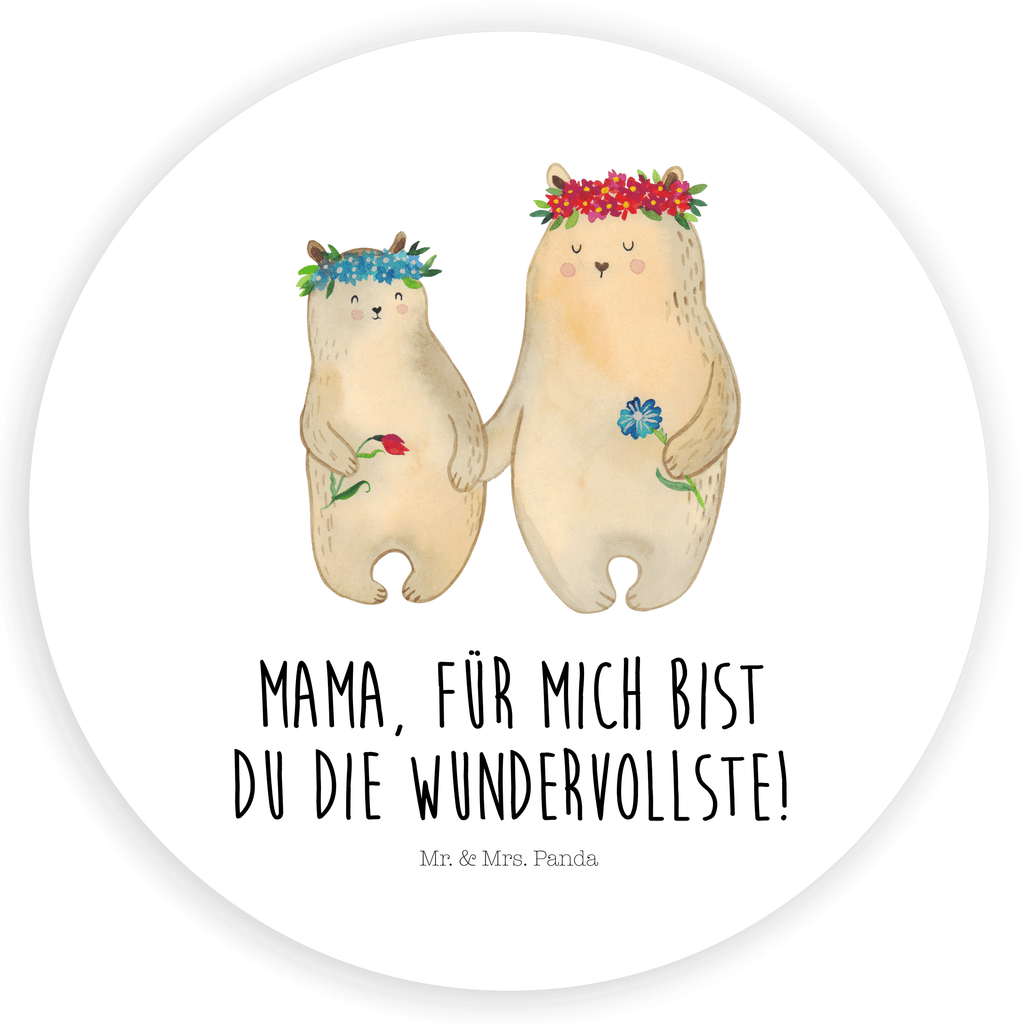 Rund Aufkleber Bären mit Blumenkranz Sticker, Aufkleber, Etikett, Familie, Vatertag, Muttertag, Bruder, Schwester, Mama, Papa, Oma, Opa, Bär, Bären, Mutter, Mutti, Mami, Lieblingsmensch, Lieblingsmama, beste Mutter, weltbeste Mama, Geschenk Mama. Muttertag, Tochter, Kind, Kinder, Töchter, Family, Vorbild