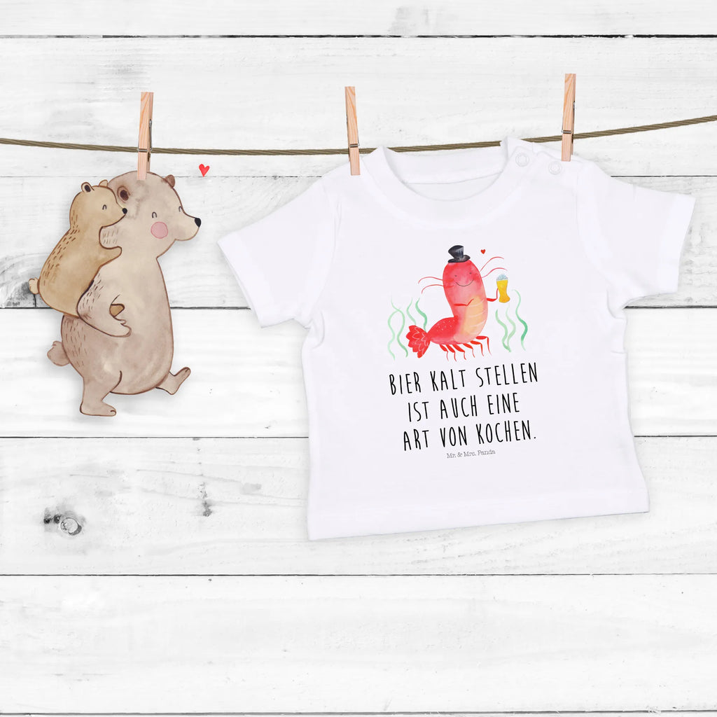 Organic Baby Shirt Hummer Weizen Baby T-Shirt, Jungen Baby T-Shirt, Mädchen Baby T-Shirt, Shirt, Meerestiere, Meer, Urlaub, Garnele, Garnelen, Bier, Kochen, Männerhaushalt, Junggeselle, Junggesellin, Bierliebhaber, Kneipe, Gasthaus, Wirtschaft