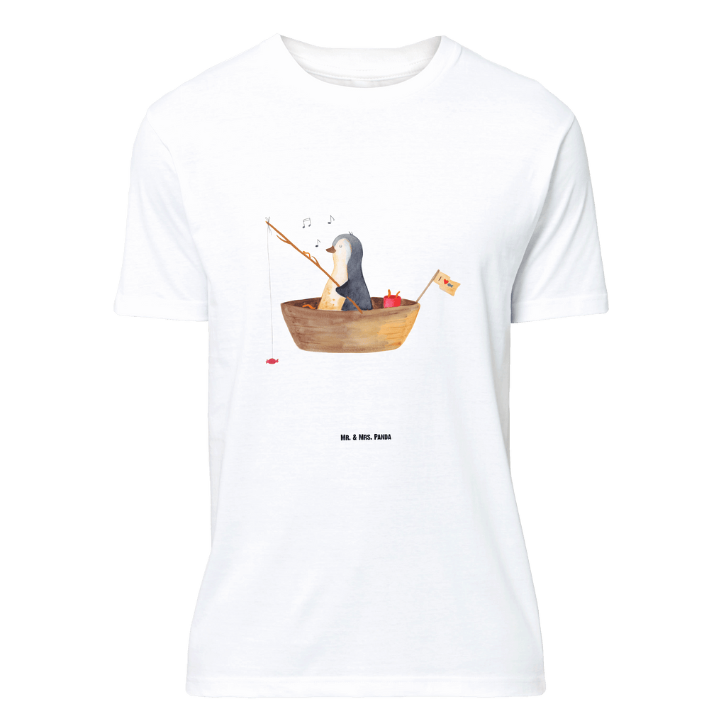 T-Shirt Standard Pinguin Angelboot T-Shirt, Shirt, Tshirt, Lustiges T-Shirt, T-Shirt mit Spruch, Party, Junggesellenabschied, Jubiläum, Geburstag, Herrn, Damen, Männer, Frauen, Schlafshirt, Nachthemd, Sprüche, Pinguin, Pinguine, Angeln, Boot, Angelboot, Lebenslust, Leben, genießen, Motivation, Neustart, Neuanfang, Trennung, Scheidung, Geschenkidee Liebeskummer