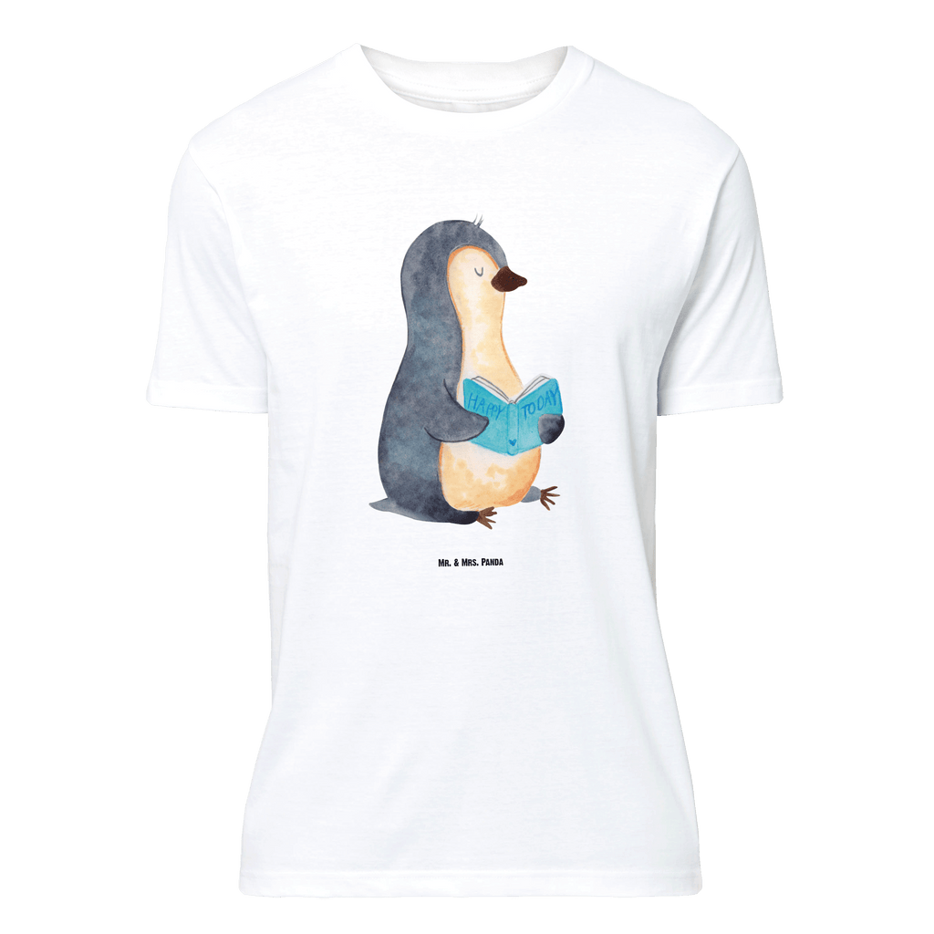 T-Shirt Standard Pinguin Buch T-Shirt, Shirt, Tshirt, Lustiges T-Shirt, T-Shirt mit Spruch, Party, Junggesellenabschied, Jubiläum, Geburstag, Herrn, Damen, Männer, Frauen, Schlafshirt, Nachthemd, Sprüche, Pinguin, Pinguine, Buch, Lesen, Bücherwurm, Nichtstun, Faulenzen, Ferien, Urlaub, Freizeit