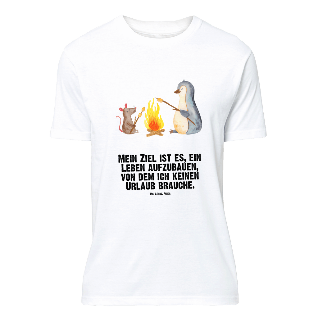 T-Shirt Standard Pinguin Lagerfeuer T-Shirt, Shirt, Tshirt, Lustiges T-Shirt, T-Shirt mit Spruch, Party, Junggesellenabschied, Jubiläum, Geburstag, Herrn, Damen, Männer, Frauen, Schlafshirt, Nachthemd, Sprüche, Pinguin, Maus, Pinguine, Lagerfeuer, Leben, Arbeit, Job, Motivation, Büro, Büroalltag, Lebensspruch, Lebensmotivation, Neustart, Liebe, grillen, Feuer, Marshmallows