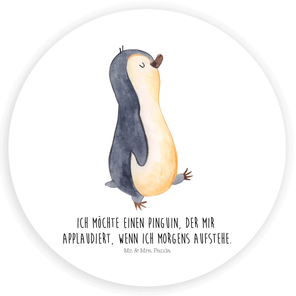 Rund Aufkleber Pinguin marschieren Sticker, Aufkleber, Etikett, Pinguin, Pinguine, Frühaufsteher, Langschläfer, Bruder, Schwester, Familie