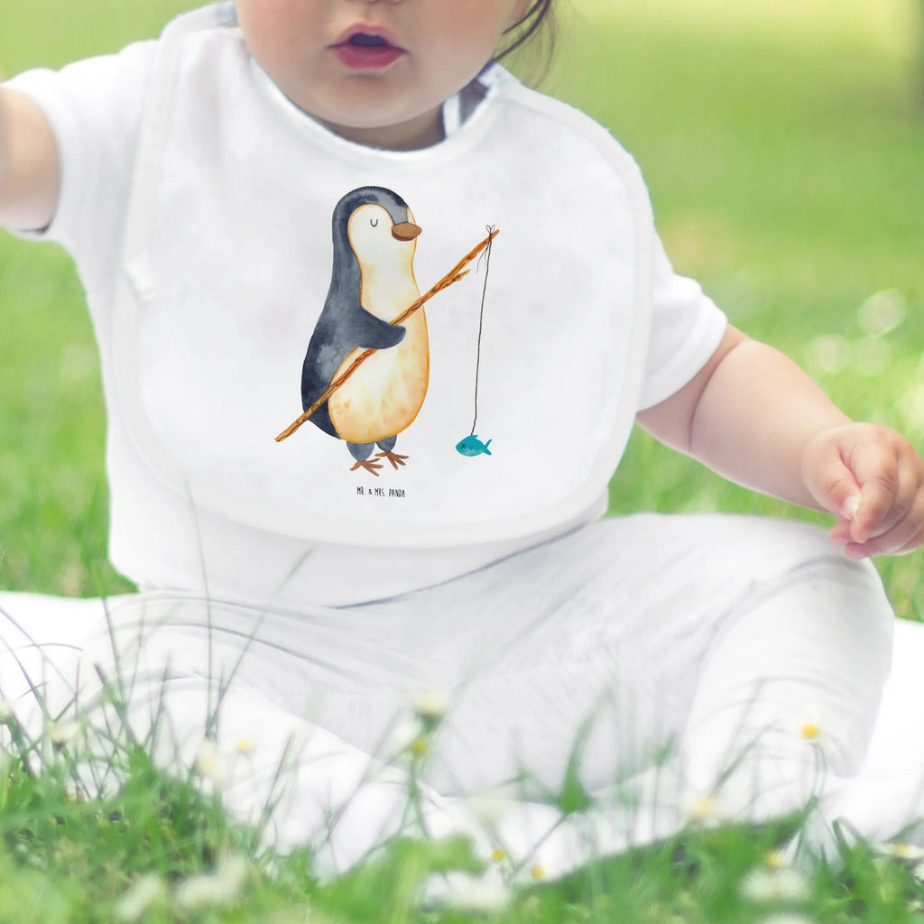 Organic Babylätzchen Pinguin Angler Baby, Lätzchen, Spucktuch, Sabberlätzchen, Klettlätzchen, Babygeschenk, Baby Lätzchen, Geschenk für Geburt, Geschenk zur Geburt, Baby Spucktuch, Babyausstattung, Geschenkidee für Babyparty, Pinguin, Pinguine, Angeln, Angler, Tagträume, Hobby, Plan, Planer, Tagesplan, Neustart, Motivation, Geschenk, Freundinnen, Geschenkidee, Urlaub, Wochenende