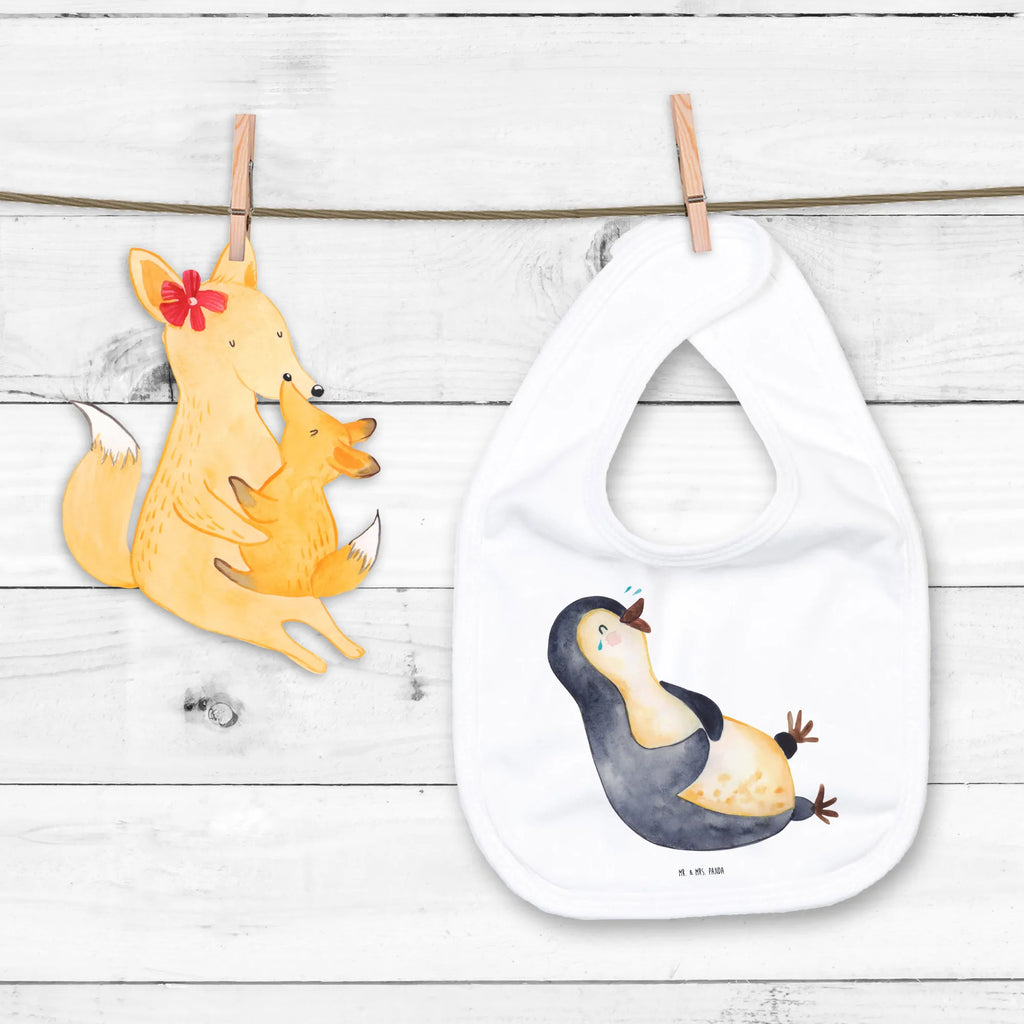 Organic Babylätzchen Pinguin Lachen Baby, Lätzchen, Spucktuch, Sabberlätzchen, Klettlätzchen, Babygeschenk, Baby Lätzchen, Geschenk für Geburt, Geschenk zur Geburt, Baby Spucktuch, Babyausstattung, Geschenkidee für Babyparty, Pinguin, Pinguine, lustiger Spruch, Optimismus, Fröhlich, Lachen, Humor, Fröhlichkeit