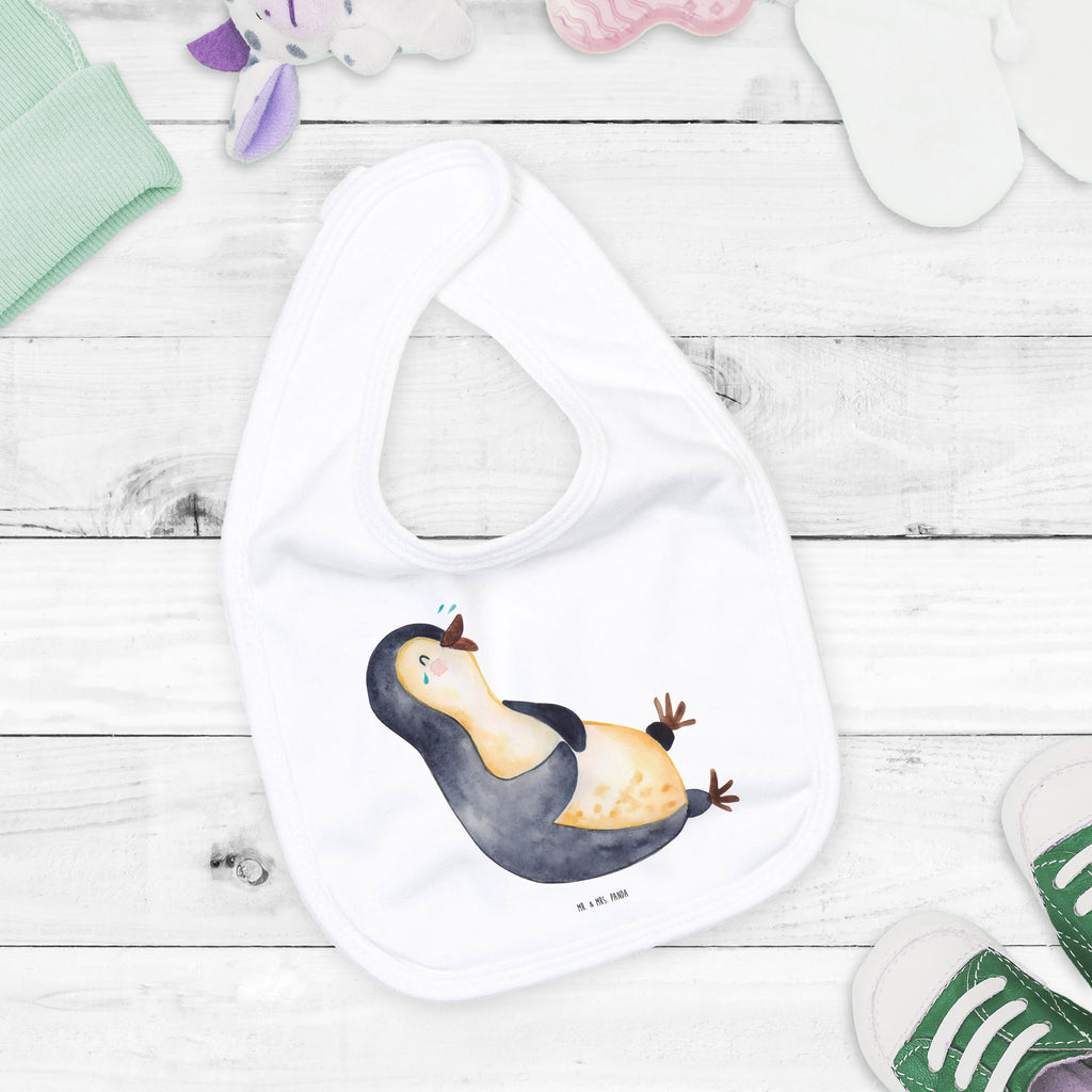 Organic Babylätzchen Pinguin Lachen Baby, Lätzchen, Spucktuch, Sabberlätzchen, Klettlätzchen, Babygeschenk, Baby Lätzchen, Geschenk für Geburt, Geschenk zur Geburt, Baby Spucktuch, Babyausstattung, Geschenkidee für Babyparty, Pinguin, Pinguine, lustiger Spruch, Optimismus, Fröhlich, Lachen, Humor, Fröhlichkeit