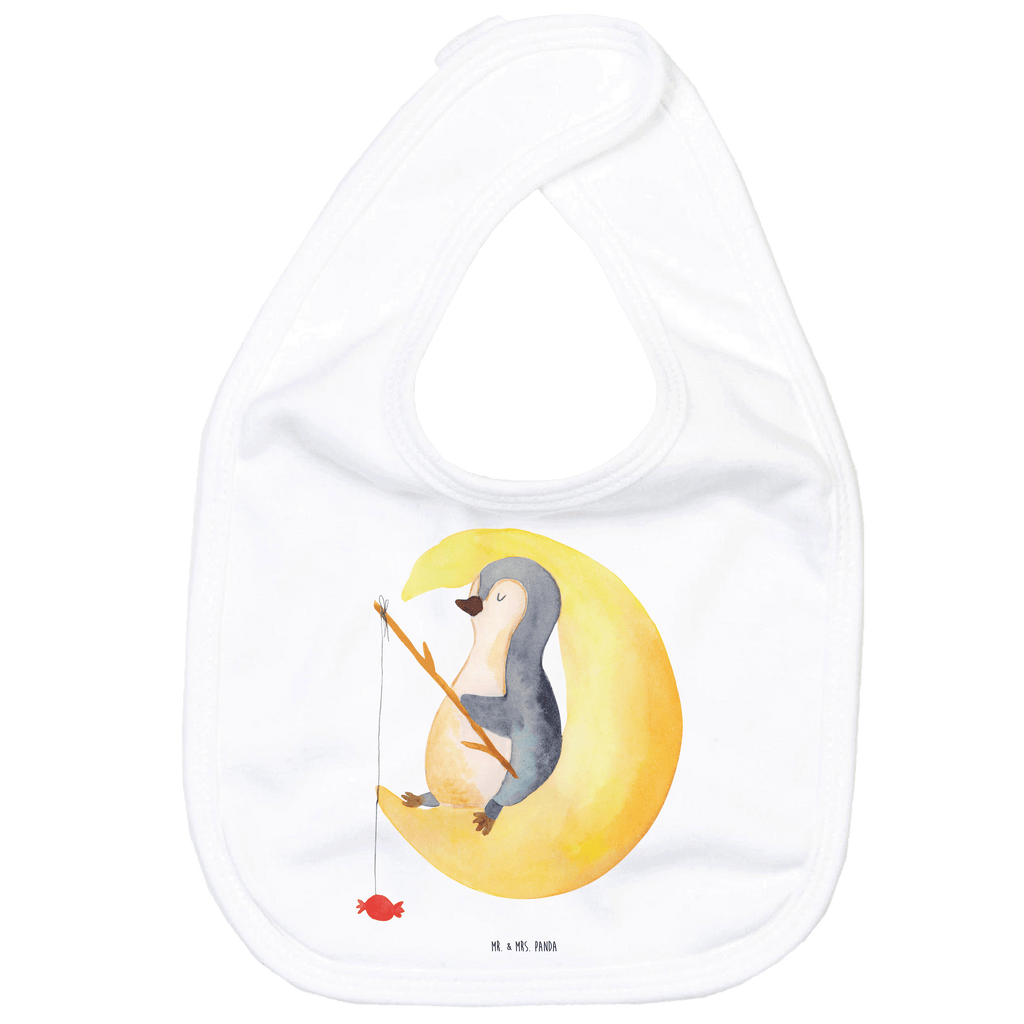 Organic Babylätzchen Pinguin Mond Baby, Lätzchen, Spucktuch, Sabberlätzchen, Klettlätzchen, Babygeschenk, Baby Lätzchen, Geschenk für Geburt, Geschenk zur Geburt, Baby Spucktuch, Babyausstattung, Geschenkidee für Babyparty, Pinguin, Pinguine, Spruch, schlafen, Nachtruhe, Einschlafen, Schlafzimmer, Schlafstörungen, Gästezimmer