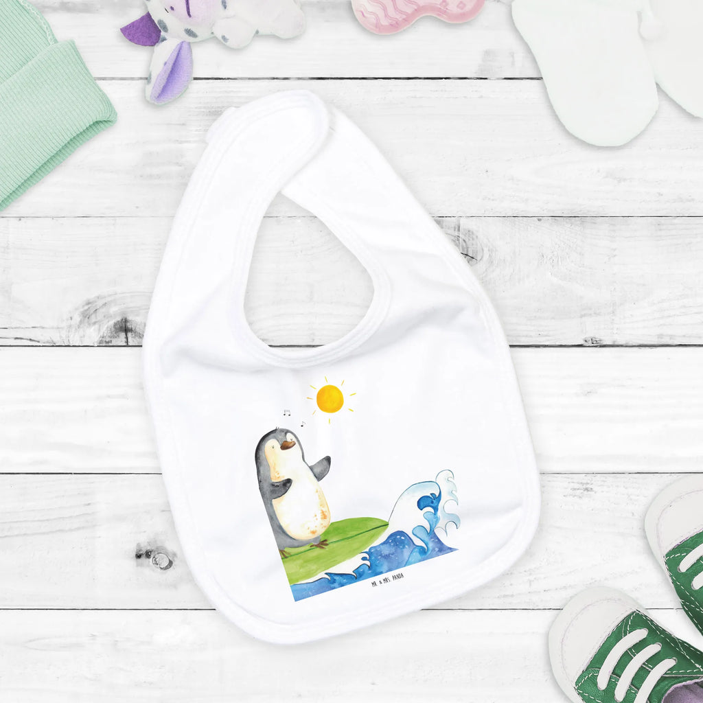 Organic Babylätzchen Pinguin Surfer Baby, Lätzchen, Spucktuch, Sabberlätzchen, Klettlätzchen, Babygeschenk, Baby Lätzchen, Geschenk für Geburt, Geschenk zur Geburt, Baby Spucktuch, Babyausstattung, Geschenkidee für Babyparty, Pinguin, Pinguine, surfen, Surfer, Hawaii, Urlaub, Wellen, Wellen reiten, Portugal