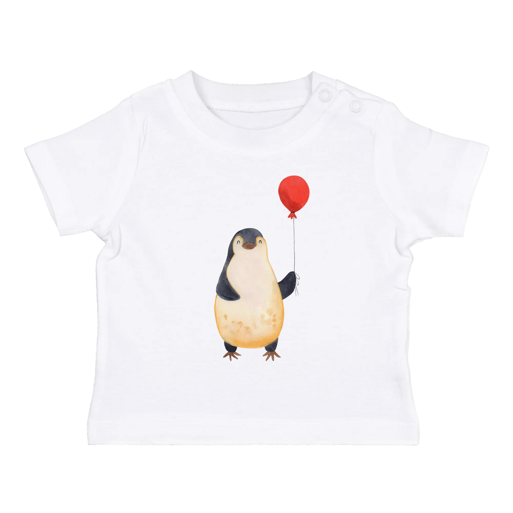 Organic Baby Shirt Pinguin Luftballon Baby T-Shirt, Jungen Baby T-Shirt, Mädchen Baby T-Shirt, Shirt, Pinguin, Pinguine, Luftballon, Tagträume, Lebenslust, Geschenk Freundin, Geschenkidee, beste Freundin, Motivation, Neustart, neues Leben, Liebe, Glück