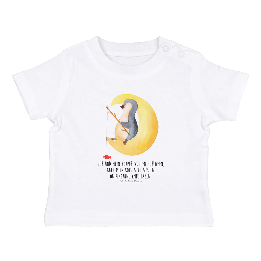 Organic Baby Shirt Pinguin Mond Baby T-Shirt, Jungen Baby T-Shirt, Mädchen Baby T-Shirt, Shirt, Pinguin, Pinguine, Spruch, schlafen, Nachtruhe, Einschlafen, Schlafzimmer, Schlafstörungen, Gästezimmer