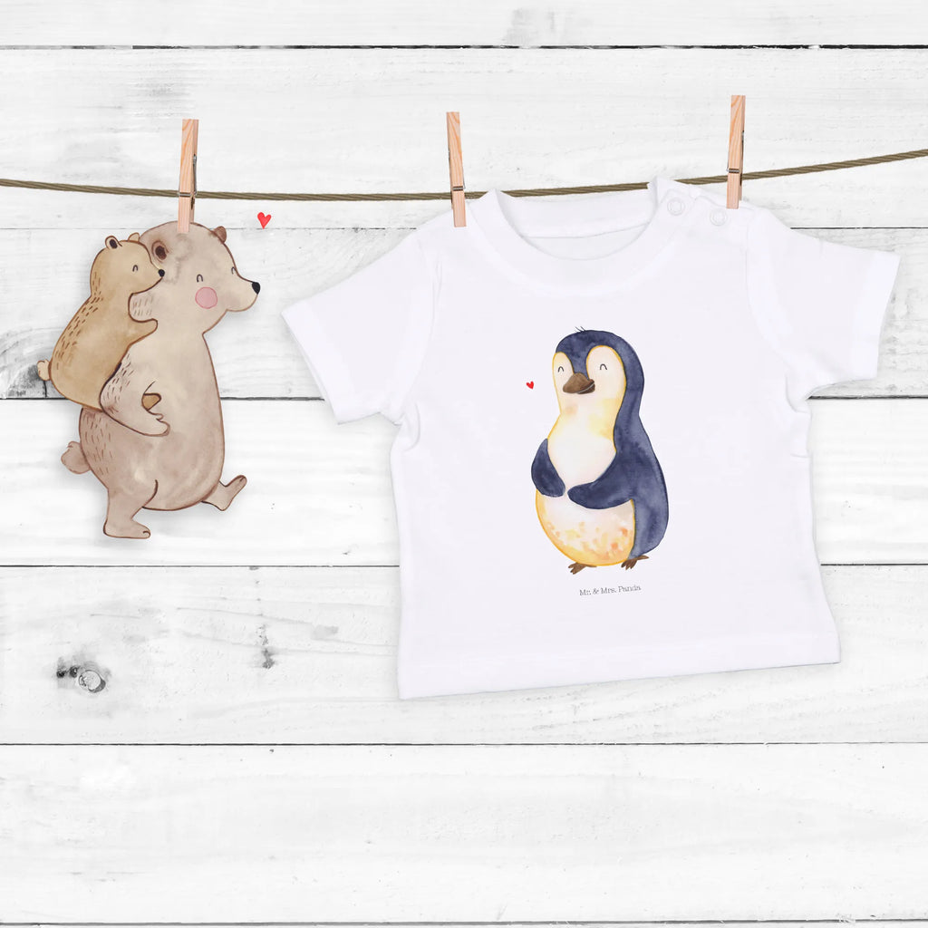 Organic Baby Shirt Pinguin Diät Baby T-Shirt, Jungen Baby T-Shirt, Mädchen Baby T-Shirt, Shirt, Pinguin, Pinguine, Diät, Abnehmen, Abspecken, Gewicht, Motivation, Selbstliebe, Körperliebe, Selbstrespekt