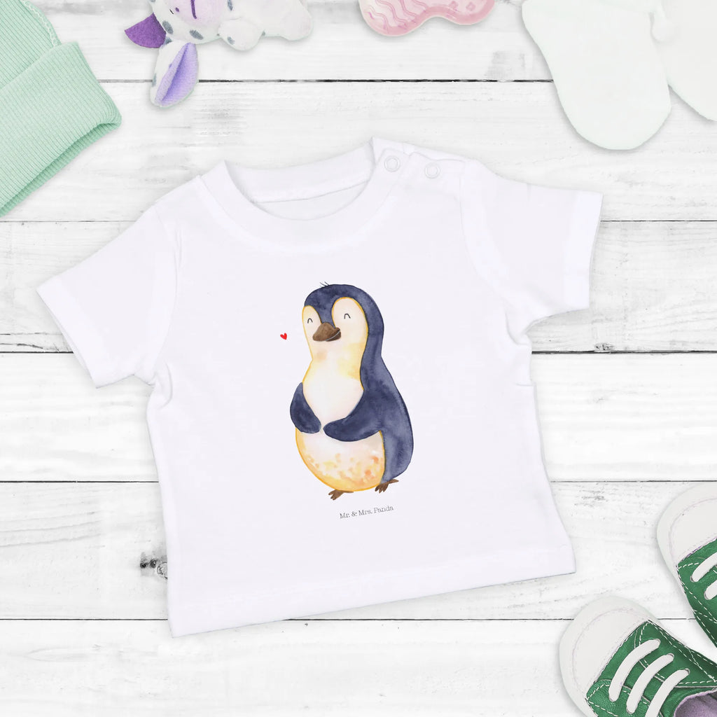 Organic Baby Shirt Pinguin Diät Baby T-Shirt, Jungen Baby T-Shirt, Mädchen Baby T-Shirt, Shirt, Pinguin, Pinguine, Diät, Abnehmen, Abspecken, Gewicht, Motivation, Selbstliebe, Körperliebe, Selbstrespekt