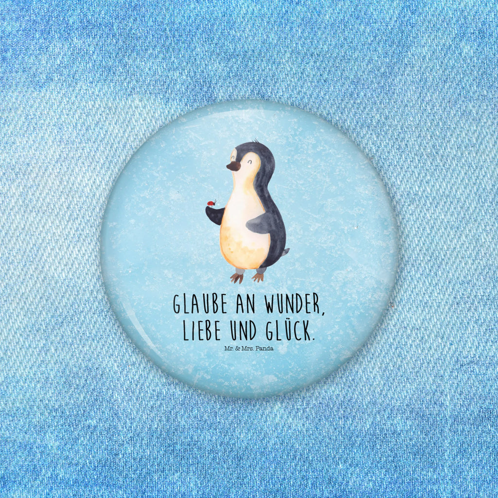 Button Pinguin Marienkäfer 50mm Button, Button, Pin, Anstecknadel, Pinguin, Pinguine, Marienkäfer, Liebe, Wunder, Glück, Freude, Lebensfreude