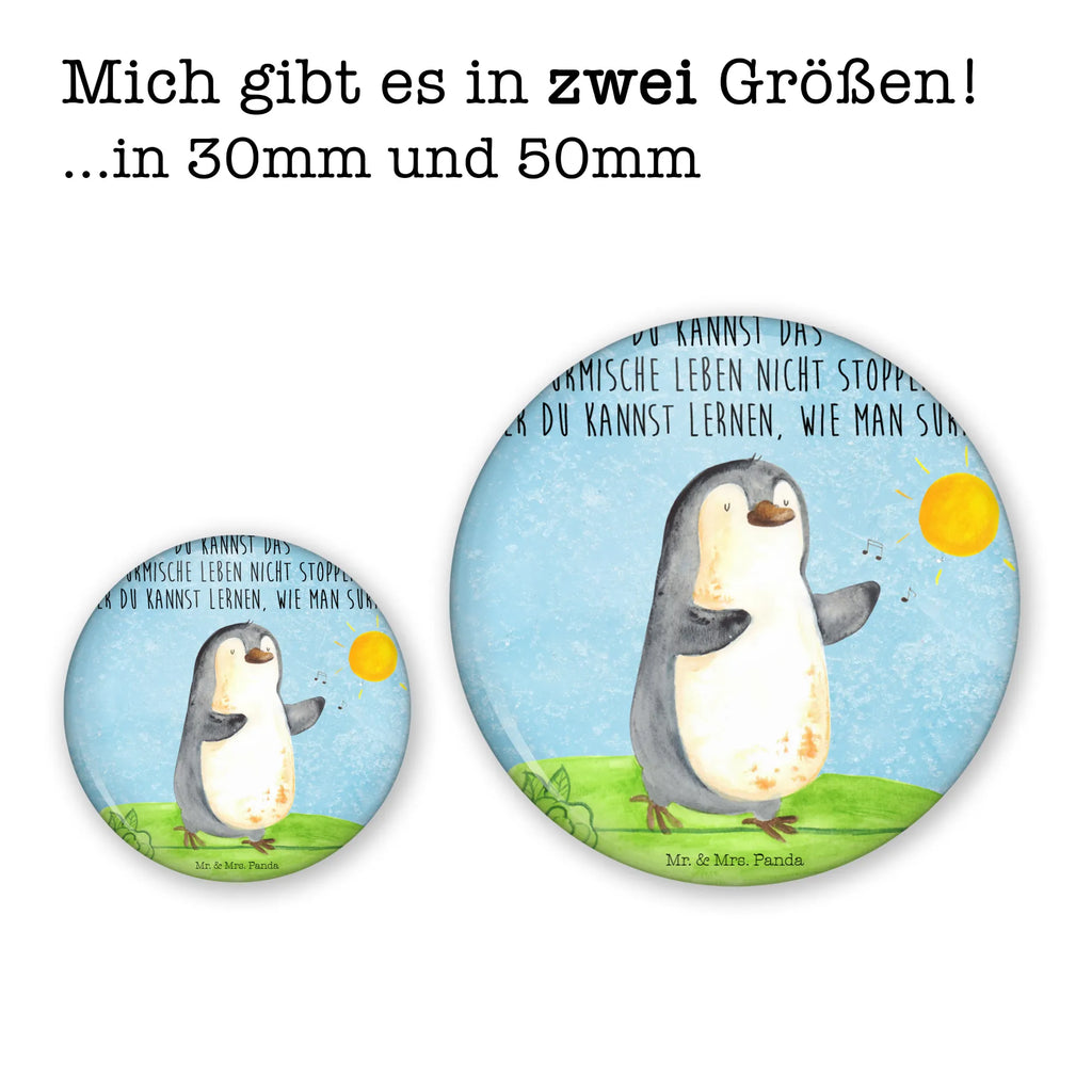 Button Pinguin Surfer 50mm Button, Button, Pin, Anstecknadel, Pinguin, Pinguine, surfen, Surfer, Hawaii, Urlaub, Wellen, Wellen reiten, Portugal