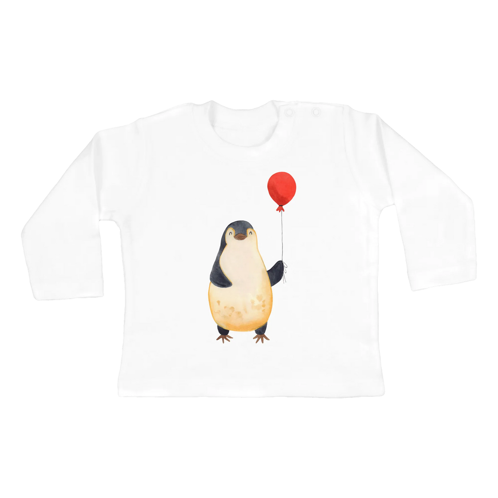 Baby Longsleeve Pinguin Luftballon Mädchen, Jungen, Baby, Langarm, Bio, Kleidung, Pinguin, Pinguine, Luftballon, Tagträume, Lebenslust, Geschenk Freundin, Geschenkidee, beste Freundin, Motivation, Neustart, neues Leben, Liebe, Glück