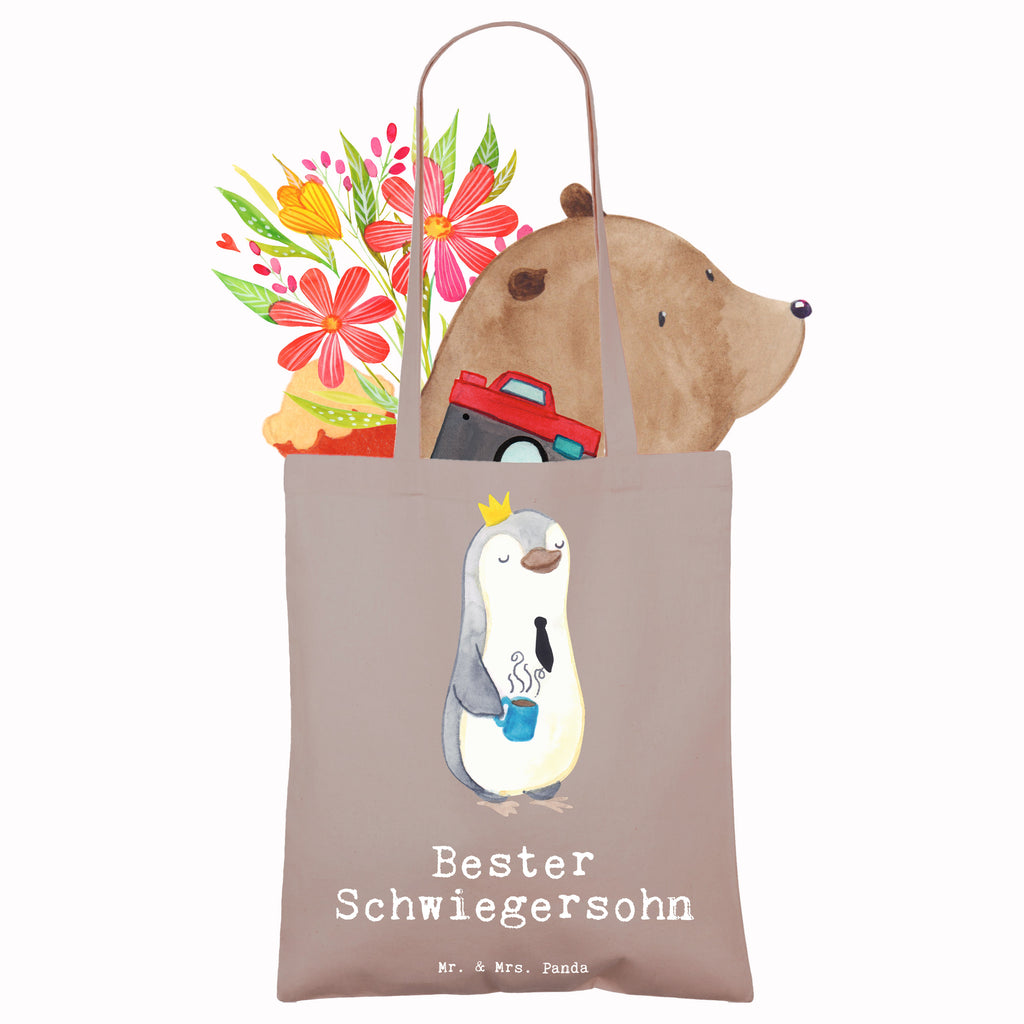 Tragetasche Pinguin Bester Schwiegersohn Beuteltasche, Beutel, Einkaufstasche, Jutebeutel, Stoffbeutel, Tasche, Shopper, Umhängetasche, Strandtasche, Schultertasche, Stofftasche, Tragetasche, Badetasche, Jutetasche, Einkaufstüte, Laptoptasche, für, Dankeschön, Geschenk, Schenken, Geburtstag, Geburtstagsgeschenk, Geschenkidee, Danke, Bedanken, Mitbringsel, Freude machen, Geschenktipp, Schwiegersohn, Tochter, Ehefrau des Sohns, Frau, angeheiratet, Hochzeit, Heirat