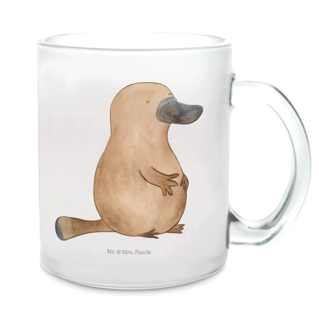 Teetasse Schnabeltier mutig Teetasse, Teeglas, Teebecher, Tasse mit Henkel, Tasse, Glas Teetasse, Teetasse aus Glas, Meerestiere, Meer, Urlaub, Schnabeltier, Mut, mutig, Lebensweisheit, Schnabeltiere, Motivation, Training, Büro, Arbeit, Neuanfang, Neustart, Weltreise, Raodtrip