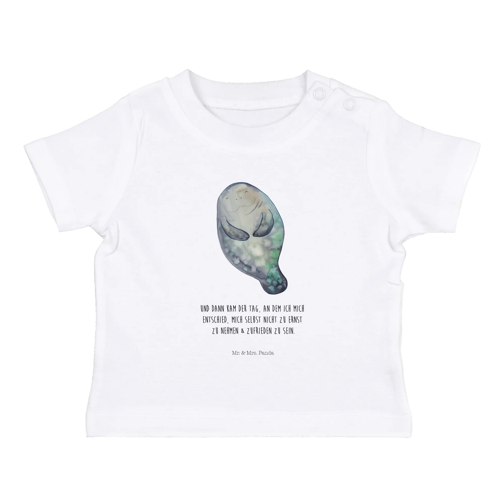 Organic Baby Shirt Seekuh Happy Baby T-Shirt, Jungen Baby T-Shirt, Mädchen Baby T-Shirt, Shirt, Meerestiere, Meer, Urlaub, Seekuh, Seekühe, Selbstliebe, Respekt, Neuanfang, Neustart, Achtsamkeit, Zufrieden, Liebeskummer, Freundin