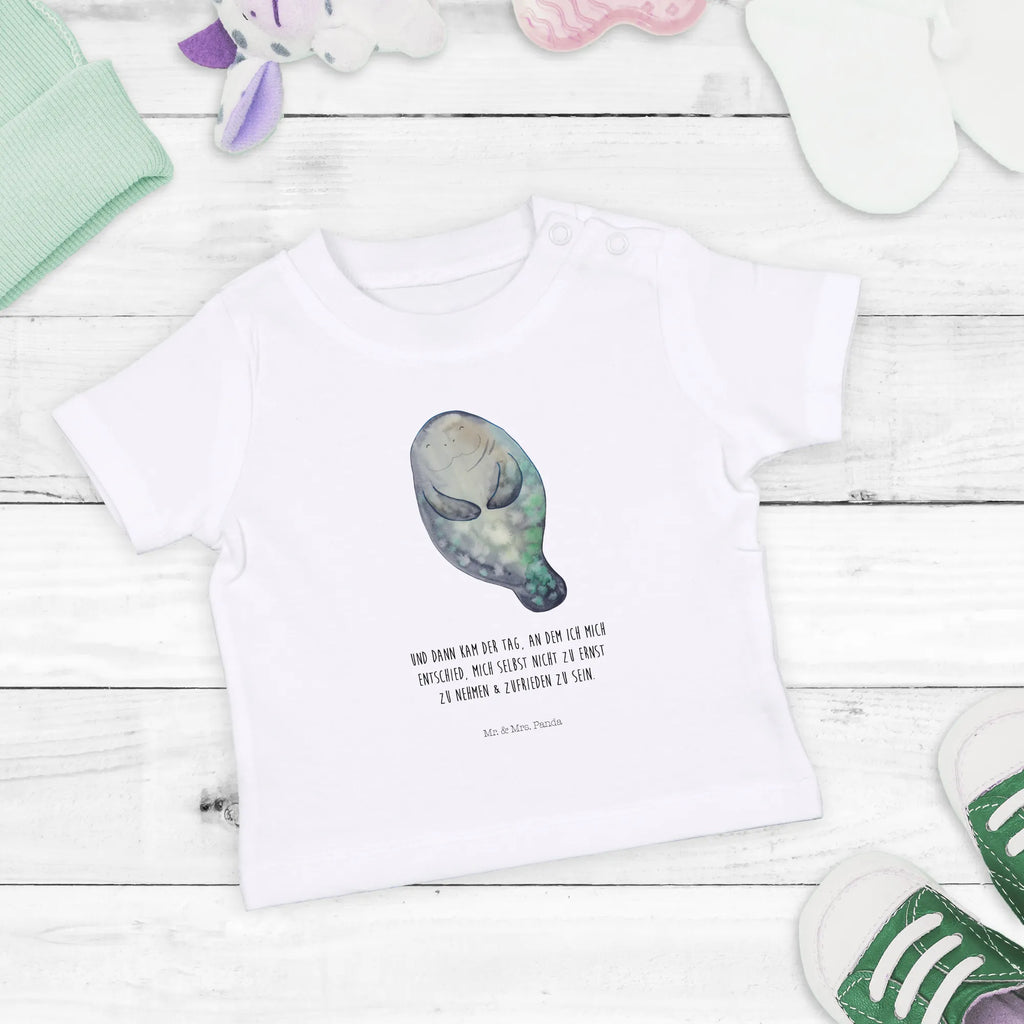 Organic Baby Shirt Seekuh Happy Baby T-Shirt, Jungen Baby T-Shirt, Mädchen Baby T-Shirt, Shirt, Meerestiere, Meer, Urlaub, Seekuh, Seekühe, Selbstliebe, Respekt, Neuanfang, Neustart, Achtsamkeit, Zufrieden, Liebeskummer, Freundin