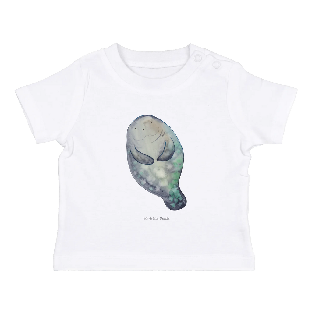 Organic Baby Shirt Seekuh Happy Baby T-Shirt, Jungen Baby T-Shirt, Mädchen Baby T-Shirt, Shirt, Meerestiere, Meer, Urlaub, Seekuh, Seekühe, Selbstliebe, Respekt, Neuanfang, Neustart, Achtsamkeit, Zufrieden, Liebeskummer, Freundin