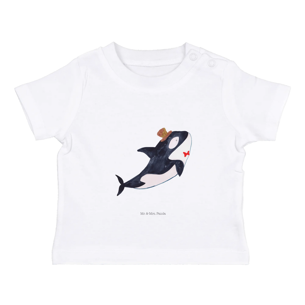 Organic Baby Shirt Orca Zylinder Baby T-Shirt, Jungen Baby T-Shirt, Mädchen Baby T-Shirt, Shirt, Meerestiere, Meer, Urlaub, Narwal, Glitter, Konfetti, Glitzer, Geburtstag, Feier, Fete, Fest, Glückwunsch, Orca