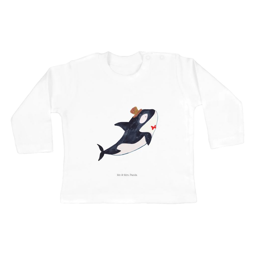 Baby Longsleeve Orca Zylinder Mädchen, Jungen, Baby, Langarm, Bio, Kleidung, Meerestiere, Meer, Urlaub, Narwal, Glitter, Konfetti, Glitzer, Geburtstag, Feier, Fete, Fest, Glückwunsch, Orca