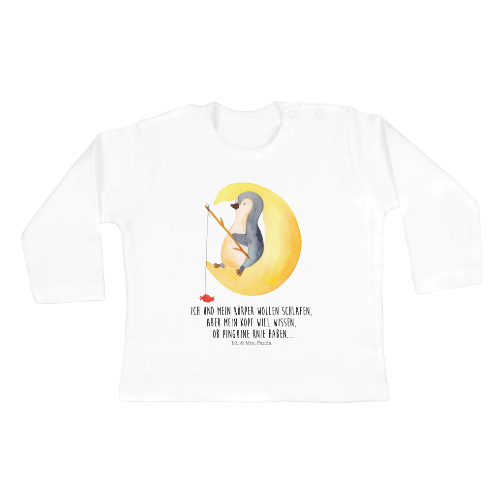 Baby Longsleeve Pinguin Mond Mädchen, Jungen, Baby, Langarm, Bio, Kleidung, Pinguin, Pinguine, Spruch, schlafen, Nachtruhe, Einschlafen, Schlafzimmer, Schlafstörungen, Gästezimmer