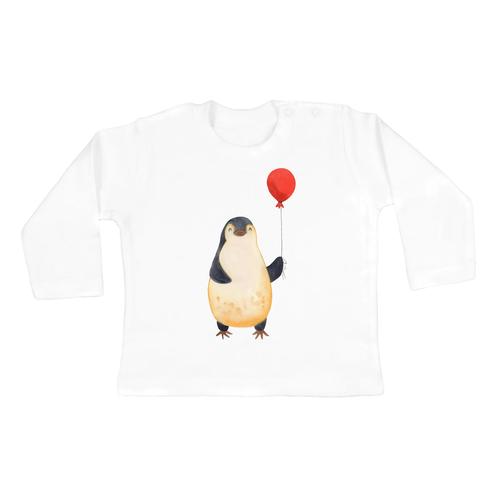 Baby Longsleeve Pinguin Luftballon Mädchen, Jungen, Baby, Langarm, Bio, Kleidung, Pinguin, Pinguine, Luftballon, Tagträume, Lebenslust, Geschenk Freundin, Geschenkidee, beste Freundin, Motivation, Neustart, neues Leben, Liebe, Glück