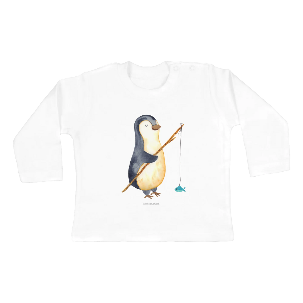 Baby Longsleeve Pinguin Angler Mädchen, Jungen, Baby, Langarm, Bio, Kleidung, Pinguin, Pinguine, Angeln, Angler, Tagträume, Hobby, Plan, Planer, Tagesplan, Neustart, Motivation, Geschenk, Freundinnen, Geschenkidee, Urlaub, Wochenende