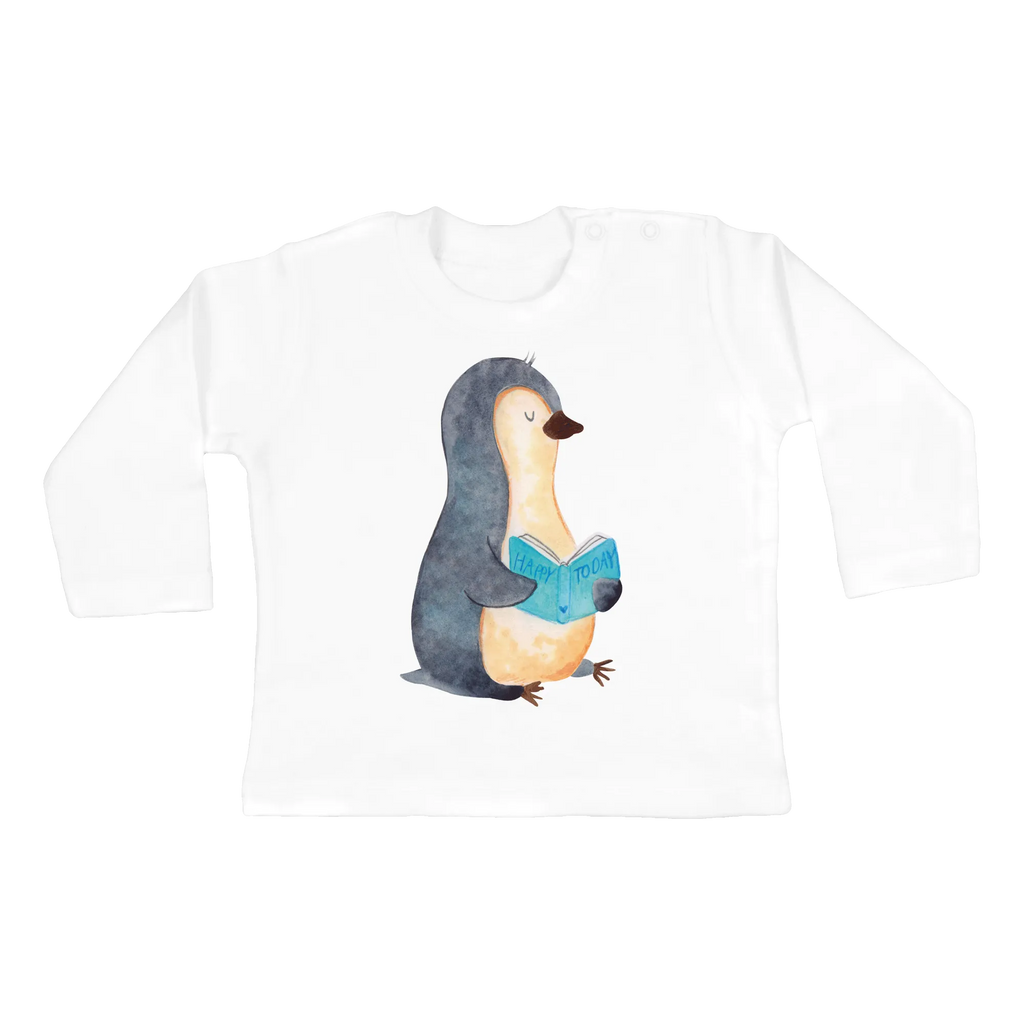 Baby Longsleeve Pinguin Buch Mädchen, Jungen, Baby, Langarm, Bio, Kleidung, Pinguin, Pinguine, Buch, Lesen, Bücherwurm, Nichtstun, Faulenzen, Ferien, Urlaub, Freizeit