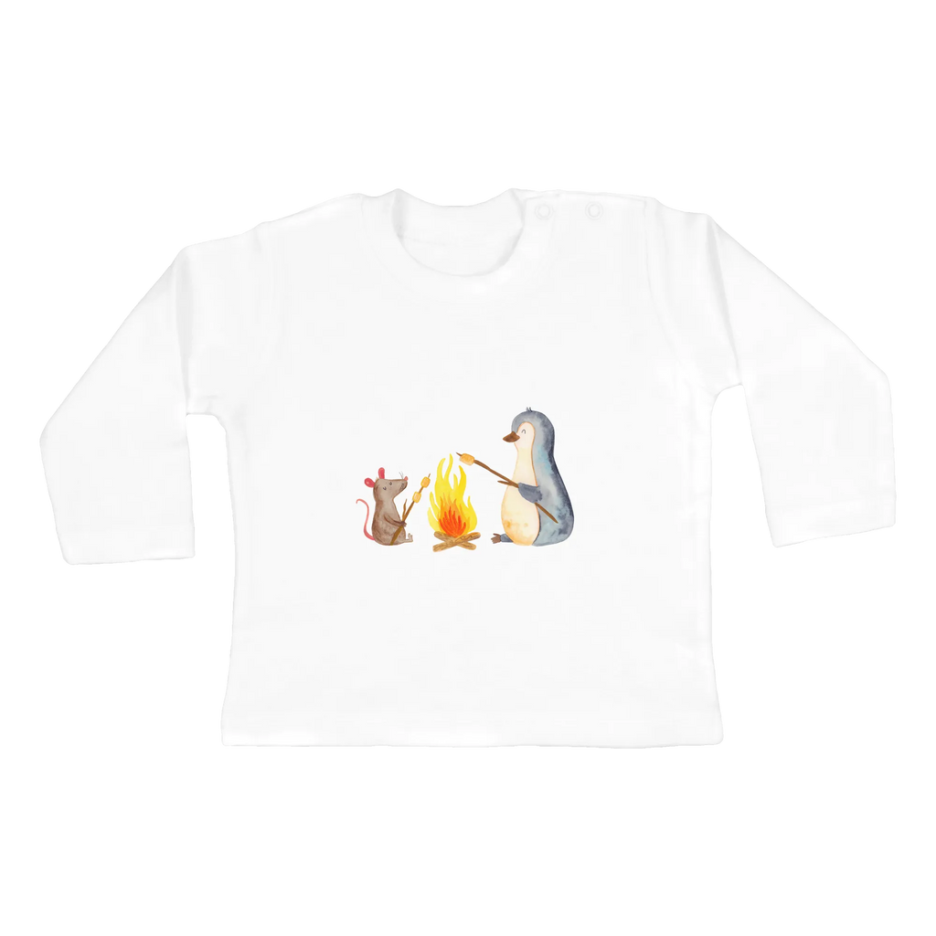 Baby Longsleeve Pinguin Lagerfeuer Mädchen, Jungen, Baby, Langarm, Bio, Kleidung, Pinguin, Maus, Pinguine, Lagerfeuer, Leben, Arbeit, Job, Motivation, Büro, Büroalltag, Lebensspruch, Lebensmotivation, Neustart, Liebe, grillen, Feuer, Marshmallows