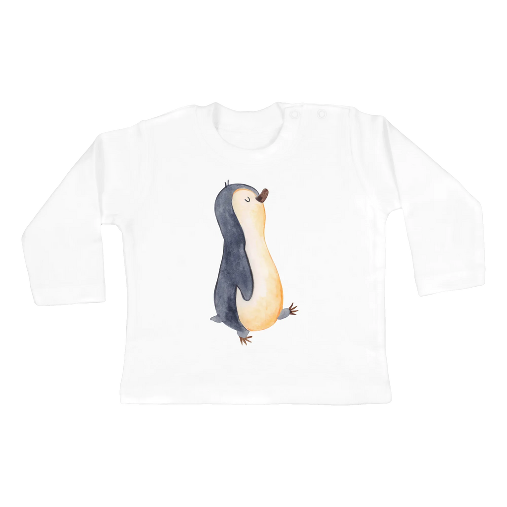 Baby Longsleeve Pinguin marschierend Mädchen, Jungen, Baby, Langarm, Bio, Kleidung, Pinguin, Pinguine, Frühaufsteher, Langschläfer, Bruder, Schwester, Familie