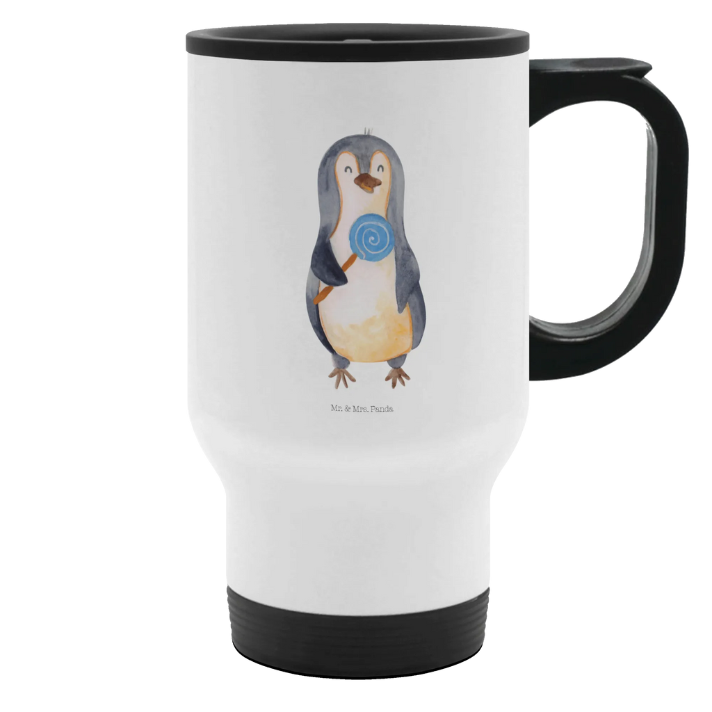 Thermobecher Pinguin Lolli Thermobecher, To Go Becher, Thermotasse, Kaffeebecher, Isolierbecher, Thermobecher To Go, Warmhaltetasse, Edelstahlbecher, Reisebecher, Tasse mit Deckel, Thermobecher für 400 ml, Kaffeetasse zum Mitnehmen, Tasse zum Mitnehmen, Spülmaschinenfest, Pinguin, Pinguine, Lolli, Süßigkeiten, Blödsinn, Spruch, Rebell, Gauner, Ganove, Rabauke